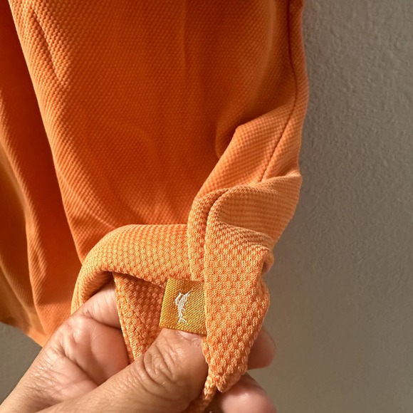Tommy Bahama Men's Orange Three Button Placket Polo Shirt Size Large - Picture 9 of 9
